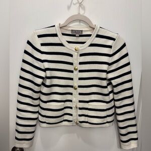 J.Crew Emilie sweater lady jacket in stripe